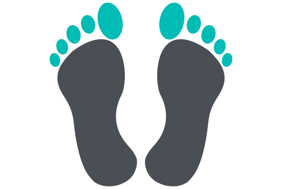 Illustration of a footprint
